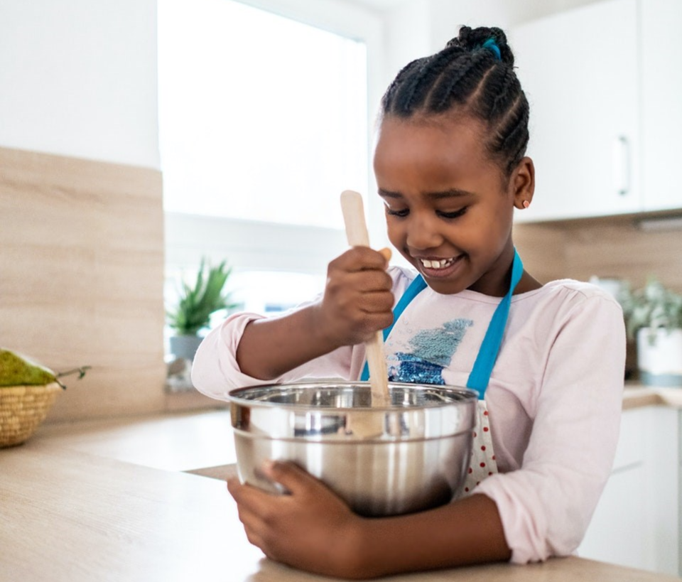 Teen Girl Preparing a Food